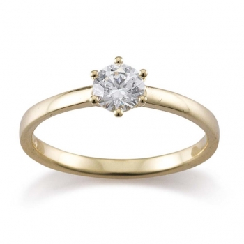 Gerstner Solitaire Verlobungsring 585 Gelbgold mit 0,50 ct Brillant